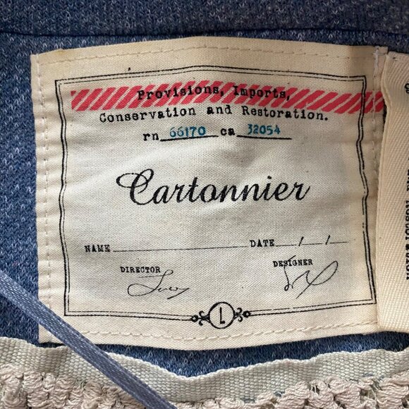 Anthropologie Cartonnier Light Blue Textured Casual Blazer - Picture 9 of 13